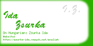 ida zsurka business card